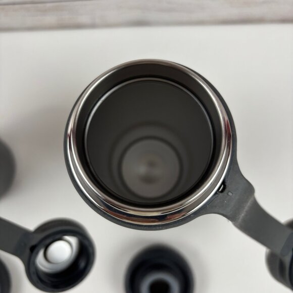 (2) EcoVessel The Boulder 20oz Bottles Insulated Stainless Steel & Strainer Gray - Picture 7 of 10